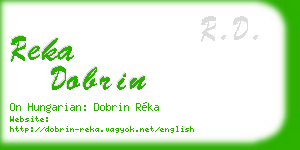 reka dobrin business card